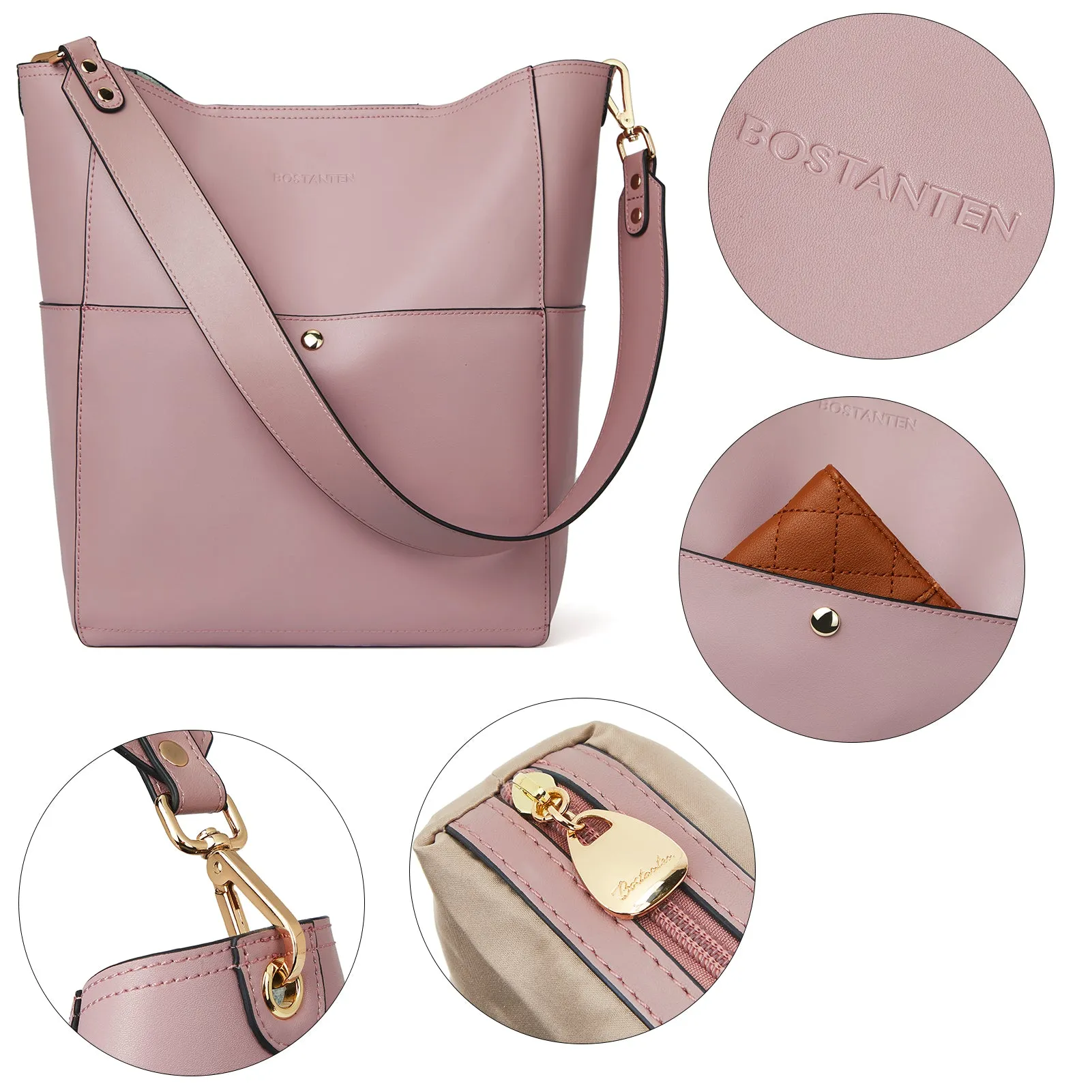 Lotty Leather Hobo Bag With 2 Shoulder Straps