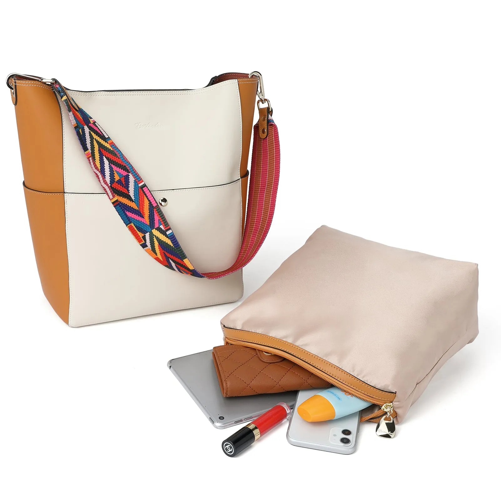 Lotty Leather Hobo Bag With 2 Shoulder Straps