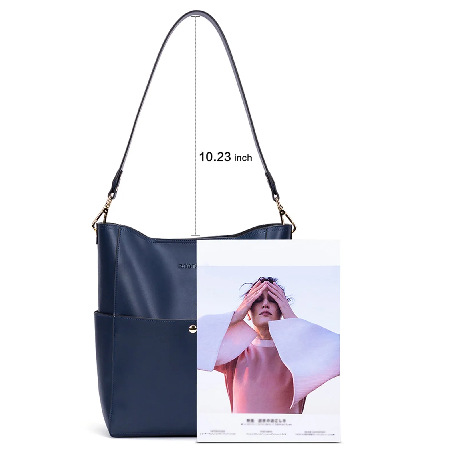 Lotty Leather Hobo Bag With 2 Shoulder Straps