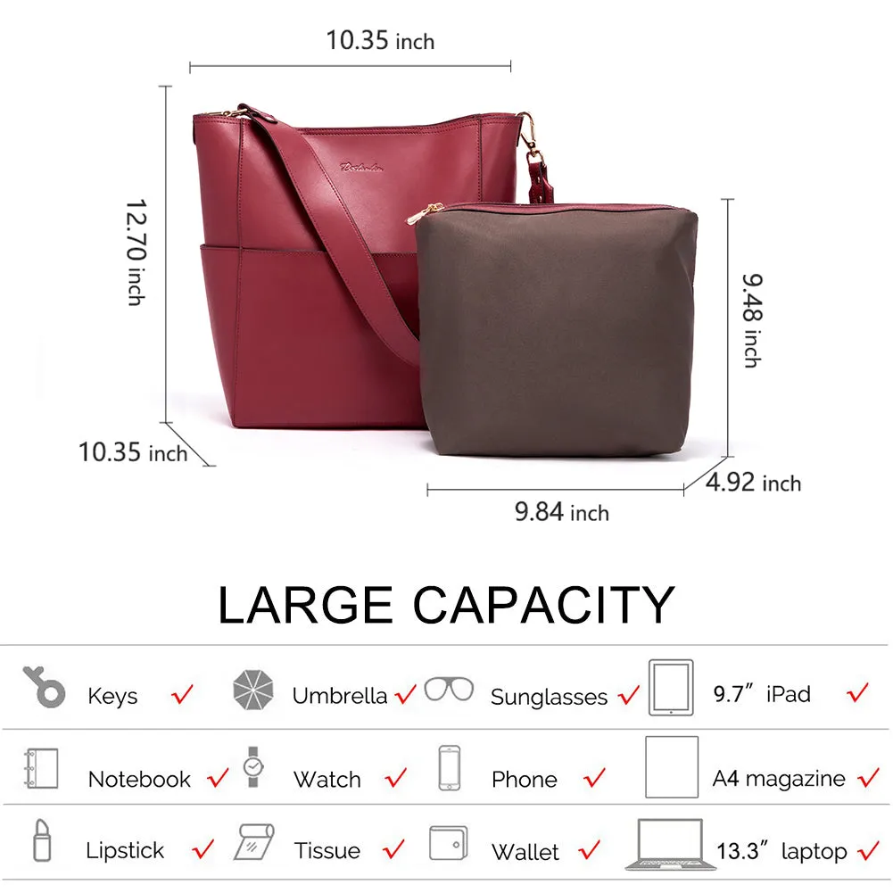 Lotty Leather Hobo Bag With 2 Shoulder Straps