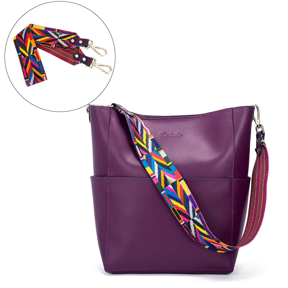 Lotty Leather Hobo Bag With 2 Shoulder Straps