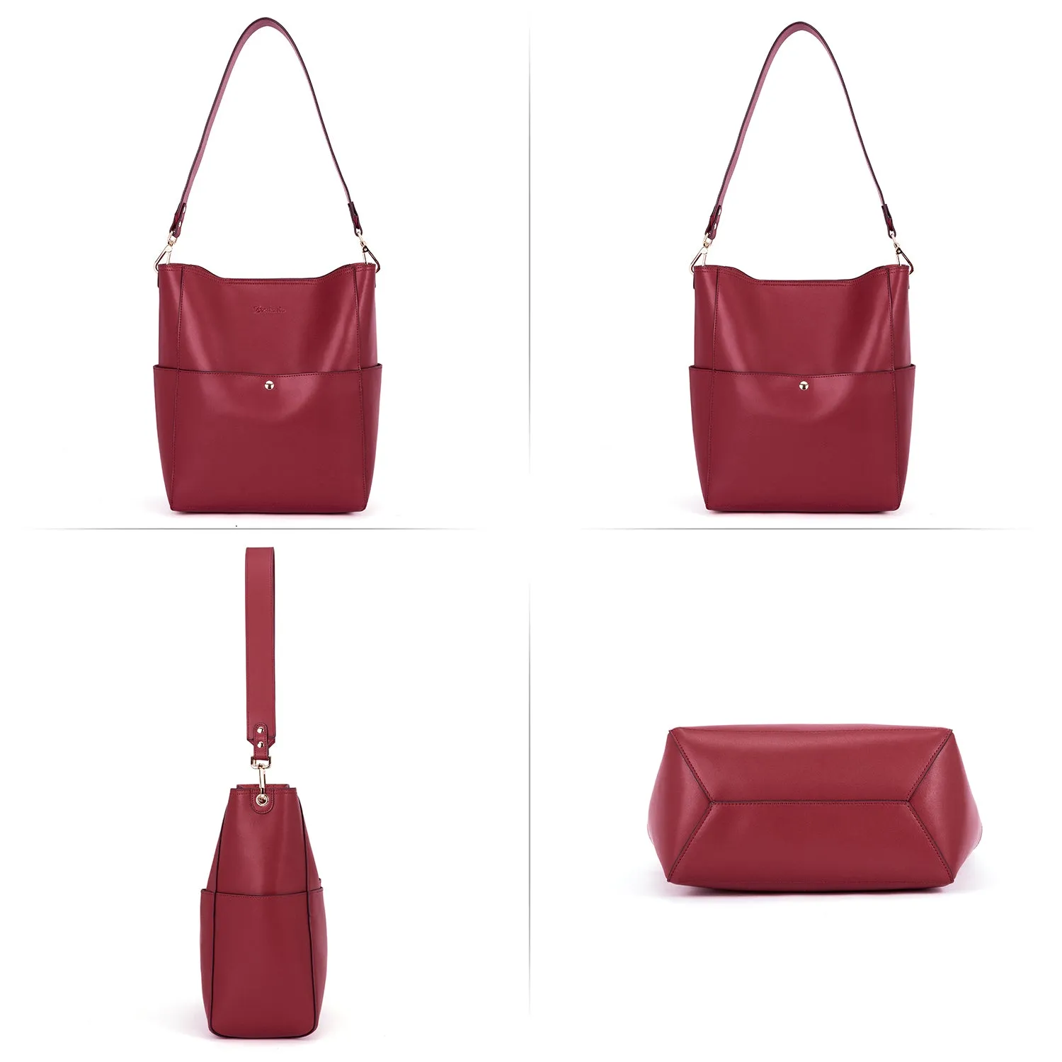Lotty Leather Hobo Bag With 2 Shoulder Straps