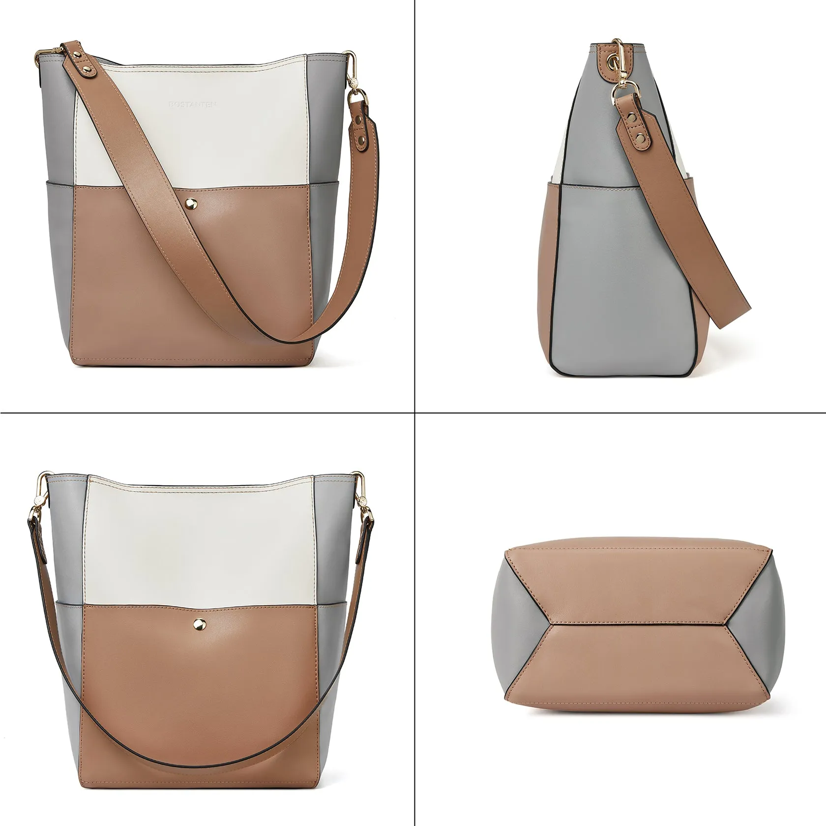 Lotty Leather Hobo Bag With 2 Shoulder Straps