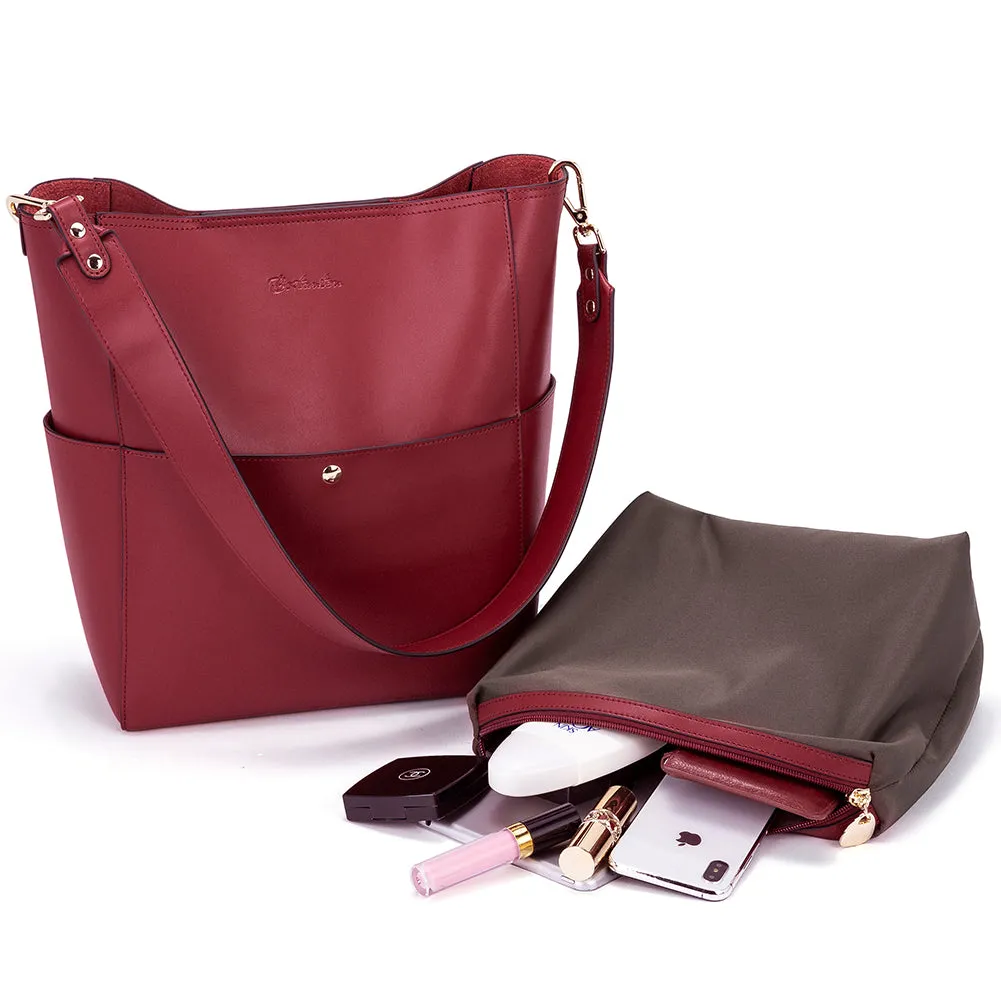 Lotty Leather Hobo Bag With 2 Shoulder Straps