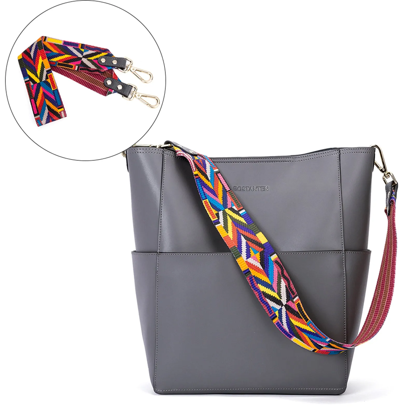 Lotty Leather Hobo Bag With 2 Shoulder Straps