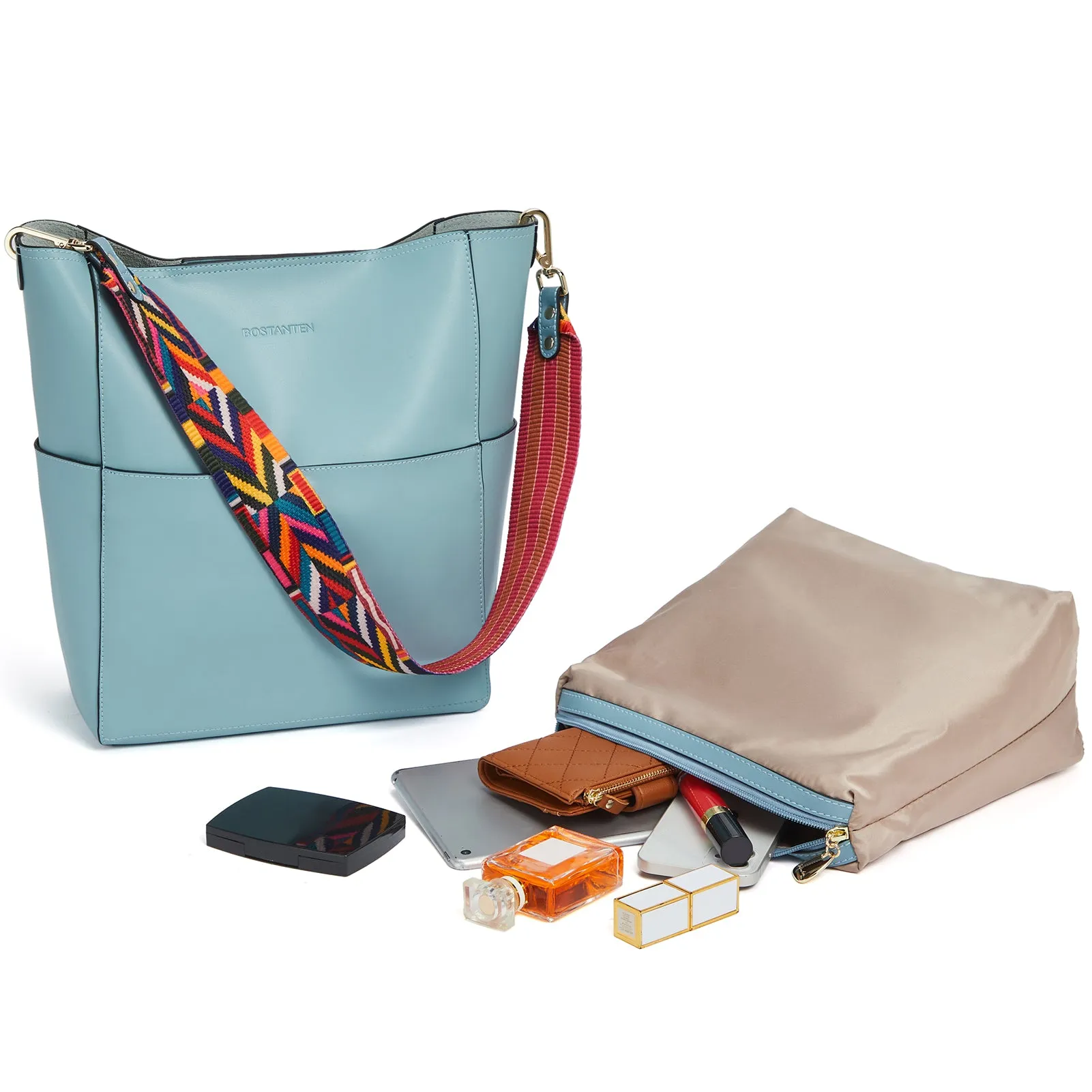 Lotty Leather Hobo Bag With 2 Shoulder Straps