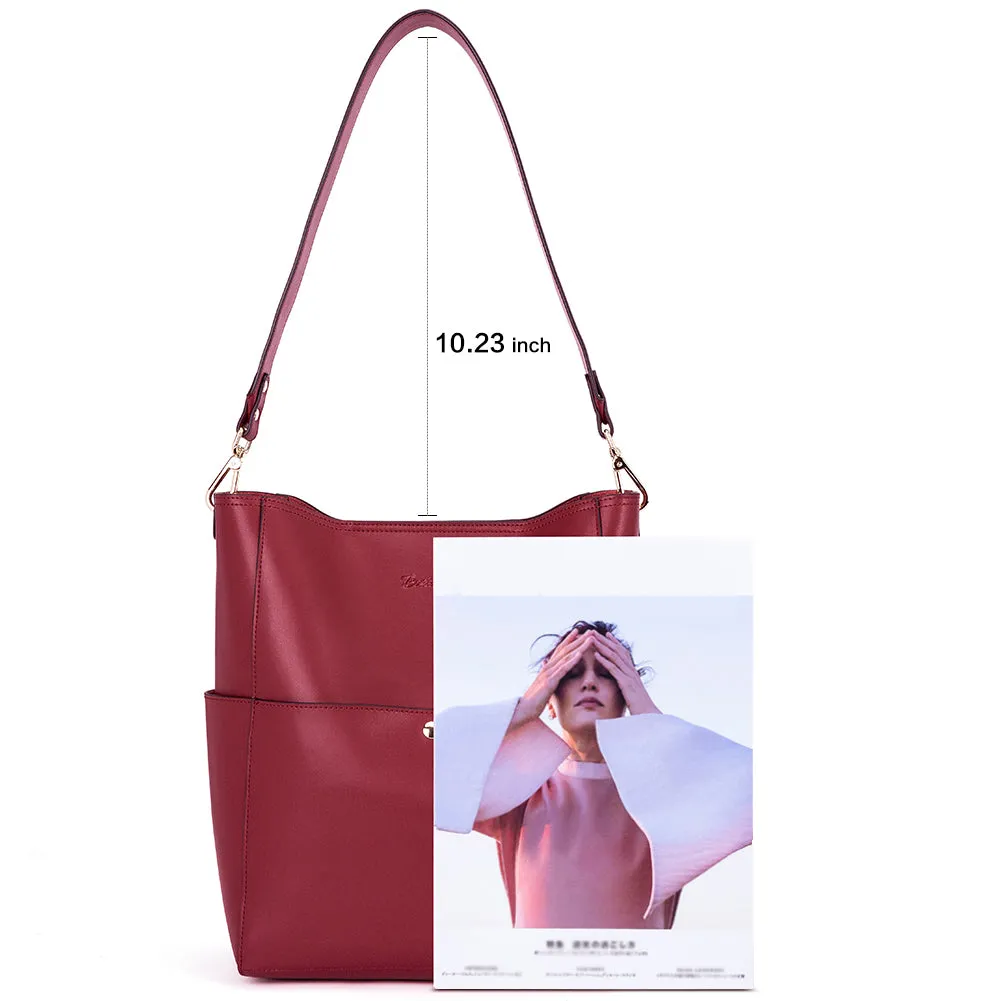 Lotty Leather Hobo Bag With 2 Shoulder Straps