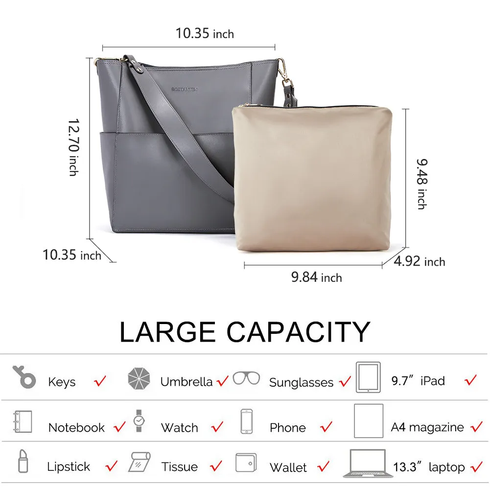Lotty Leather Hobo Bag With 2 Shoulder Straps