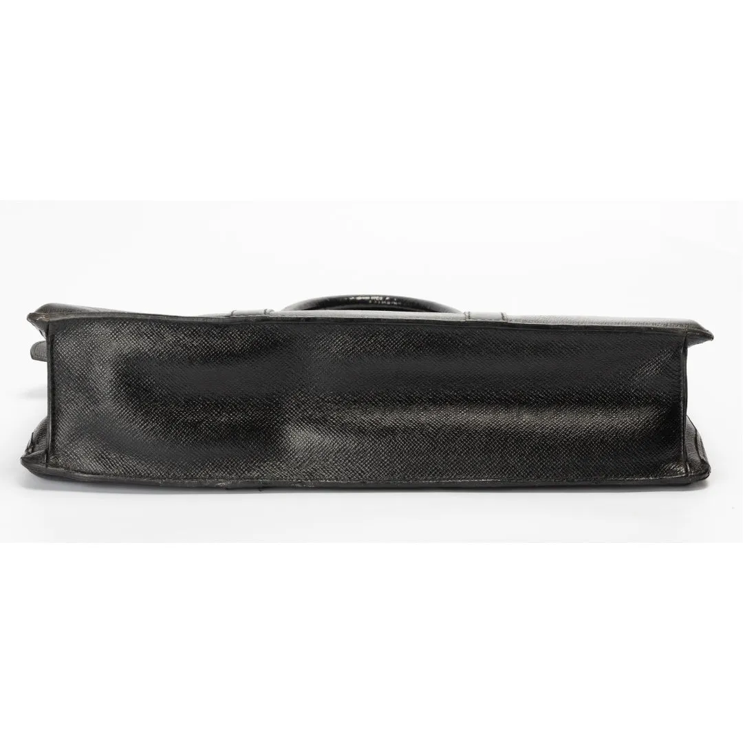Louis Vuitton Black Taiga Leather Lozan Briefcase