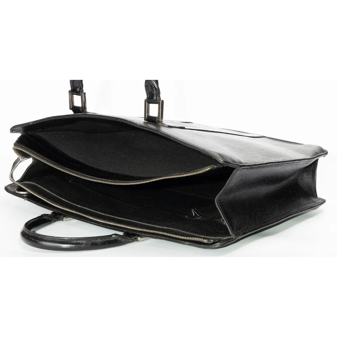 Louis Vuitton Black Taiga Leather Lozan Briefcase
