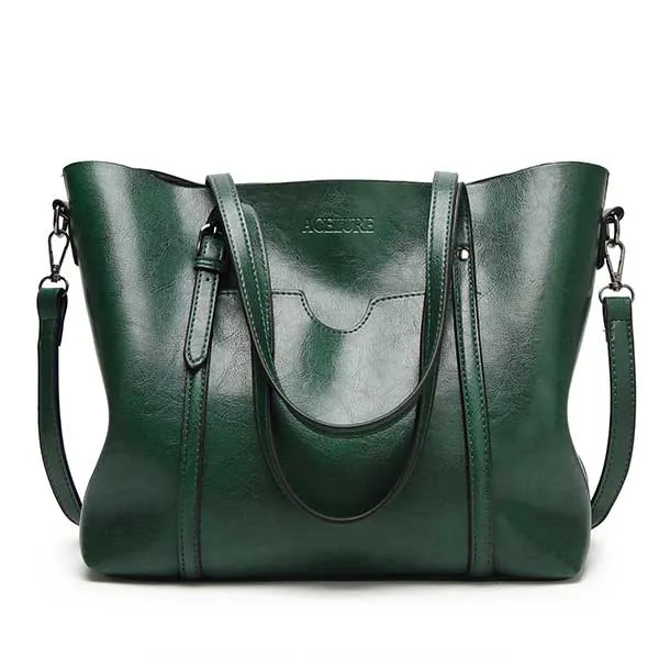 Luxury Women's Oil Wax Leather Handbags