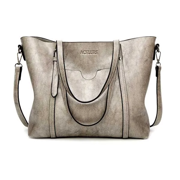 Luxury Women's Oil Wax Leather Handbags