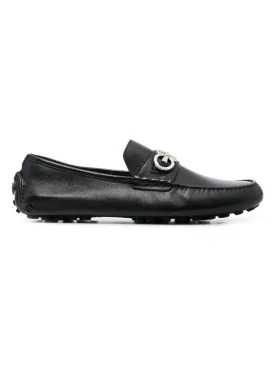 Men's Gancini Leather Drivers Shoes in Black | Size 7 | 020983