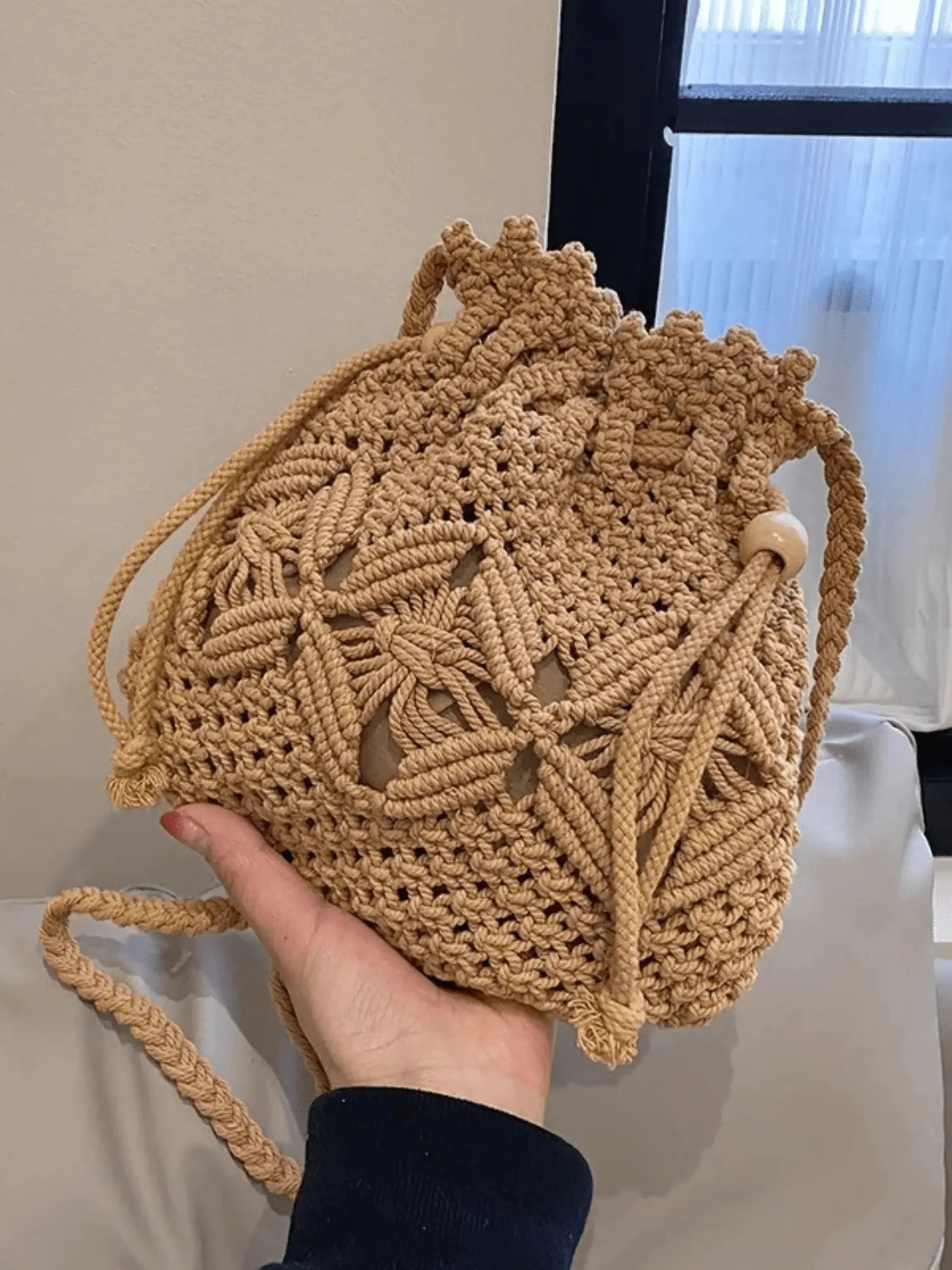 Mia | Boho Crochet Bucket Bag
