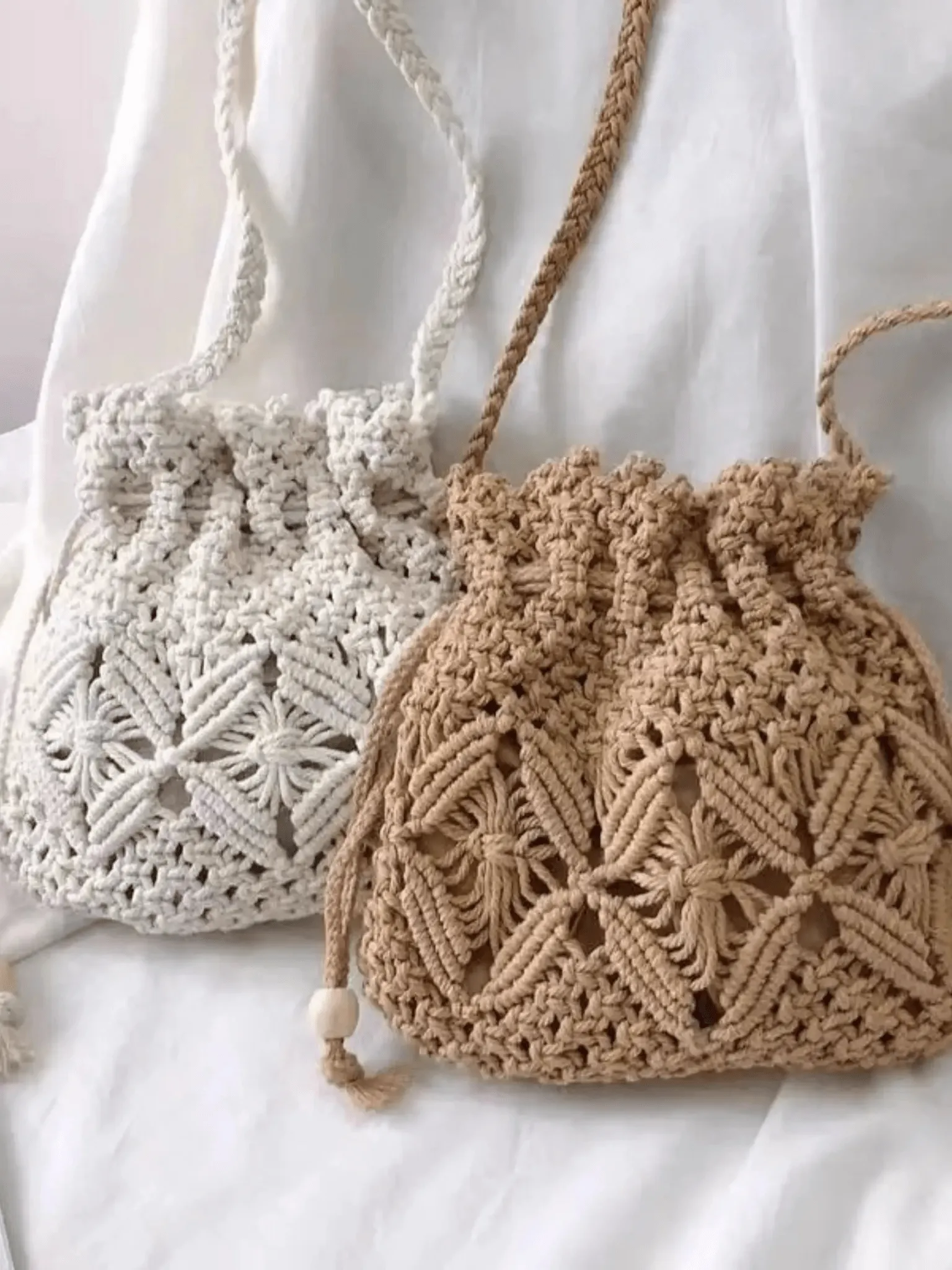 Mia | Boho Crochet Bucket Bag