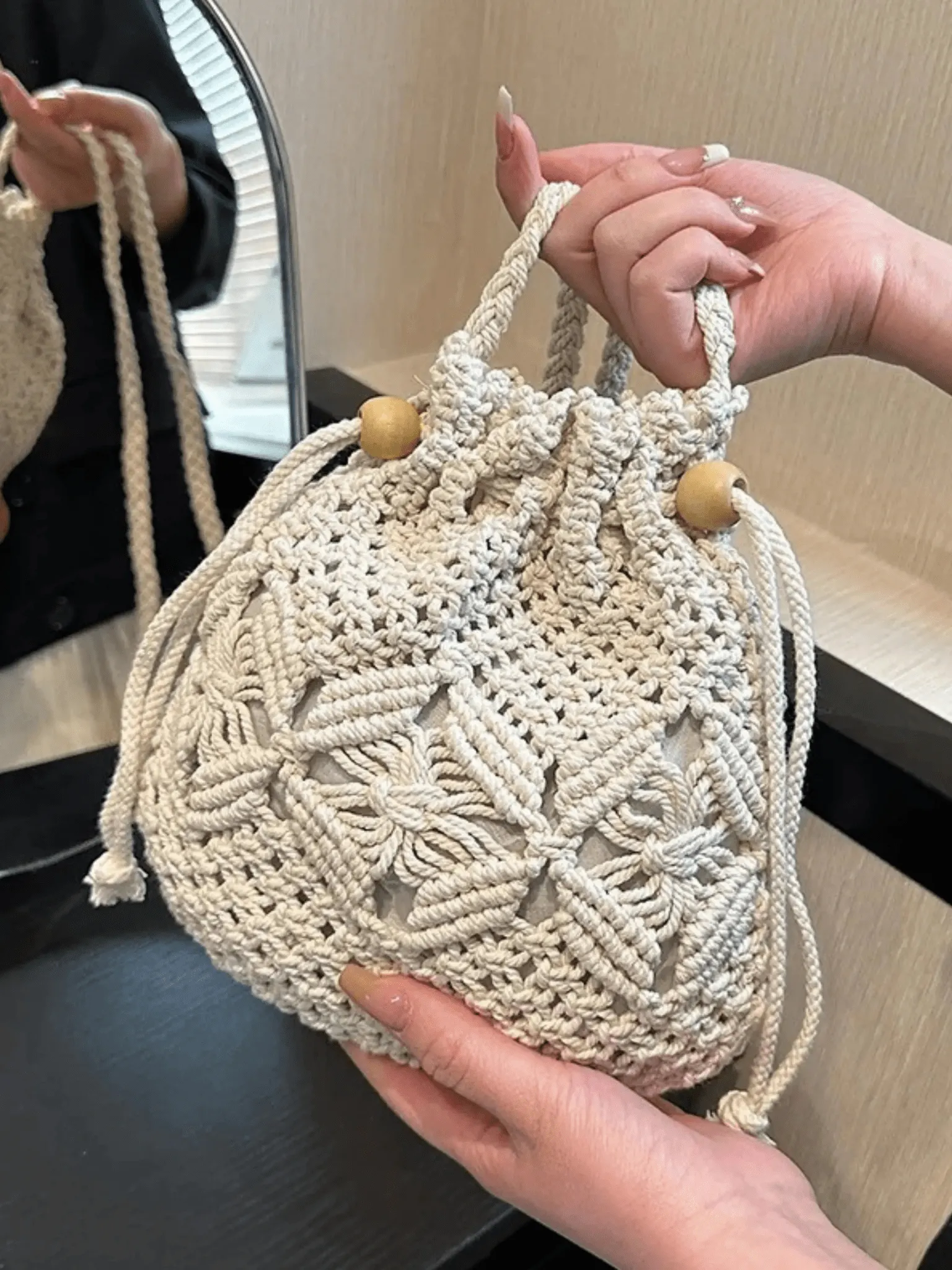 Mia | Boho Crochet Bucket Bag