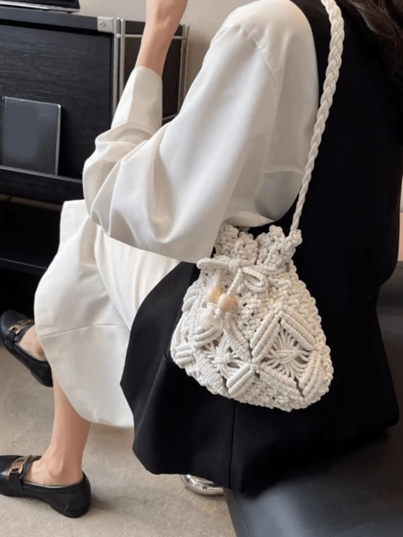 Mia | Boho Crochet Bucket Bag