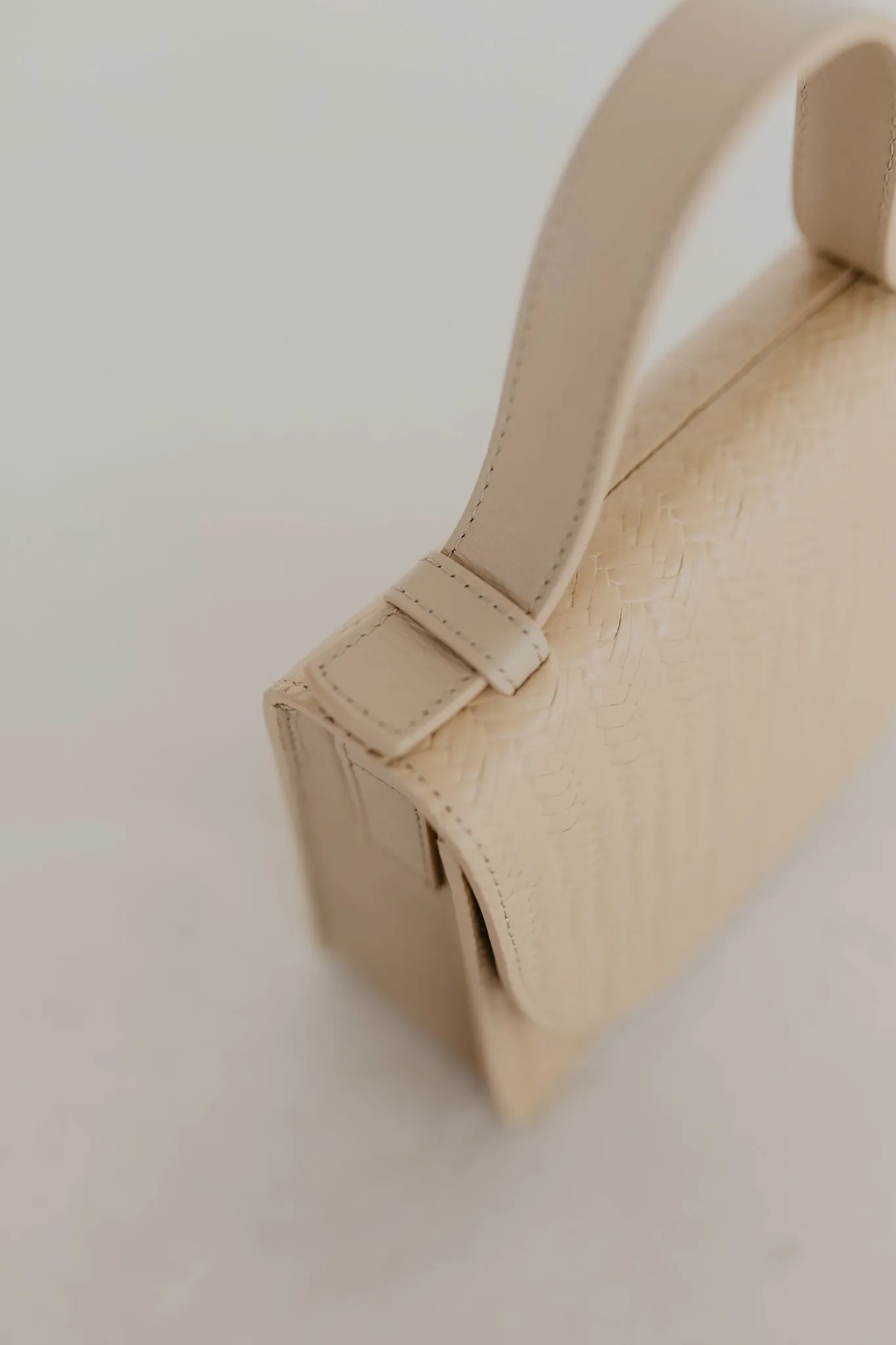 Micro Briefcase | Beige Woven