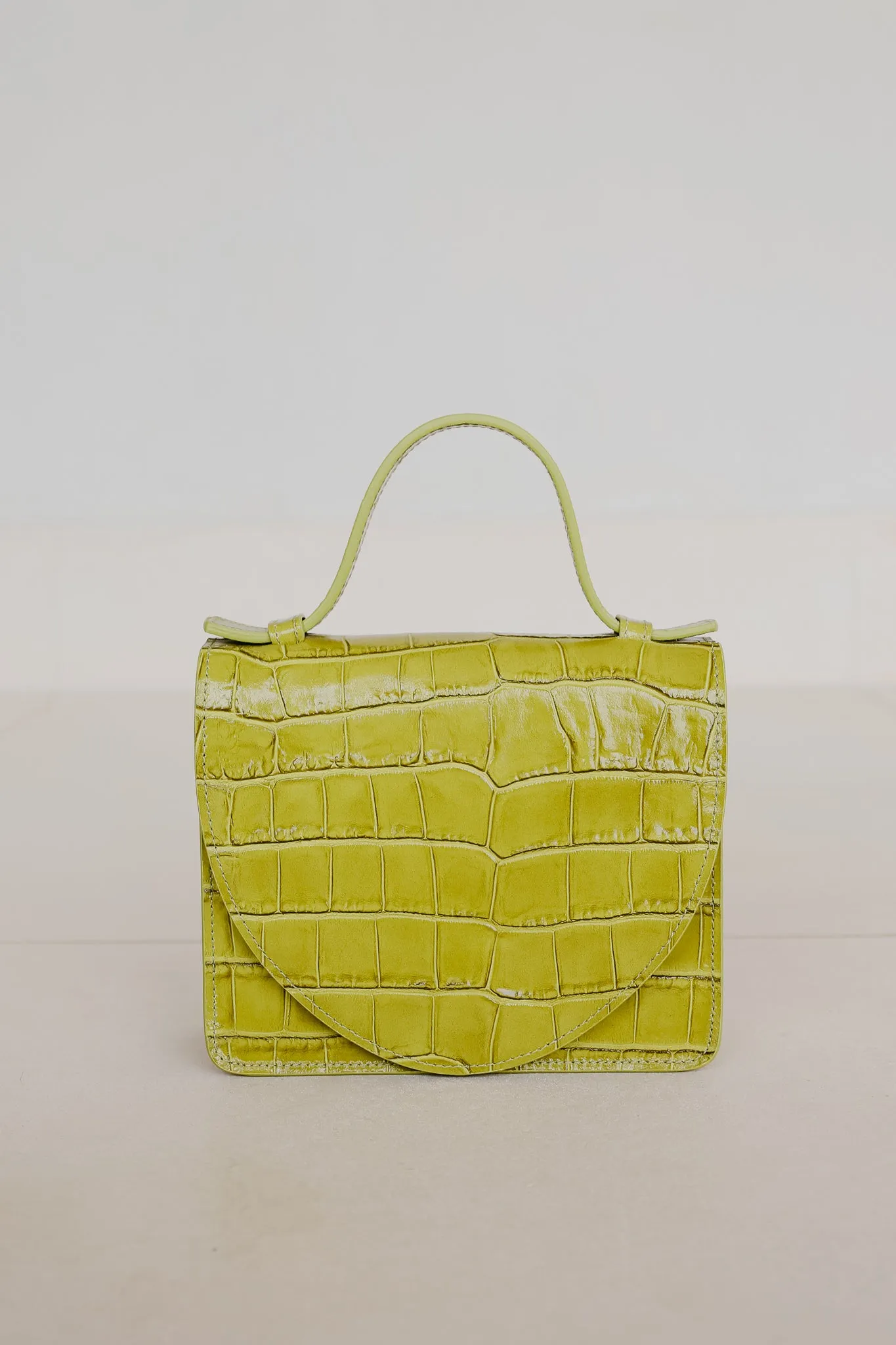 Micro Briefcase | Lime Croco