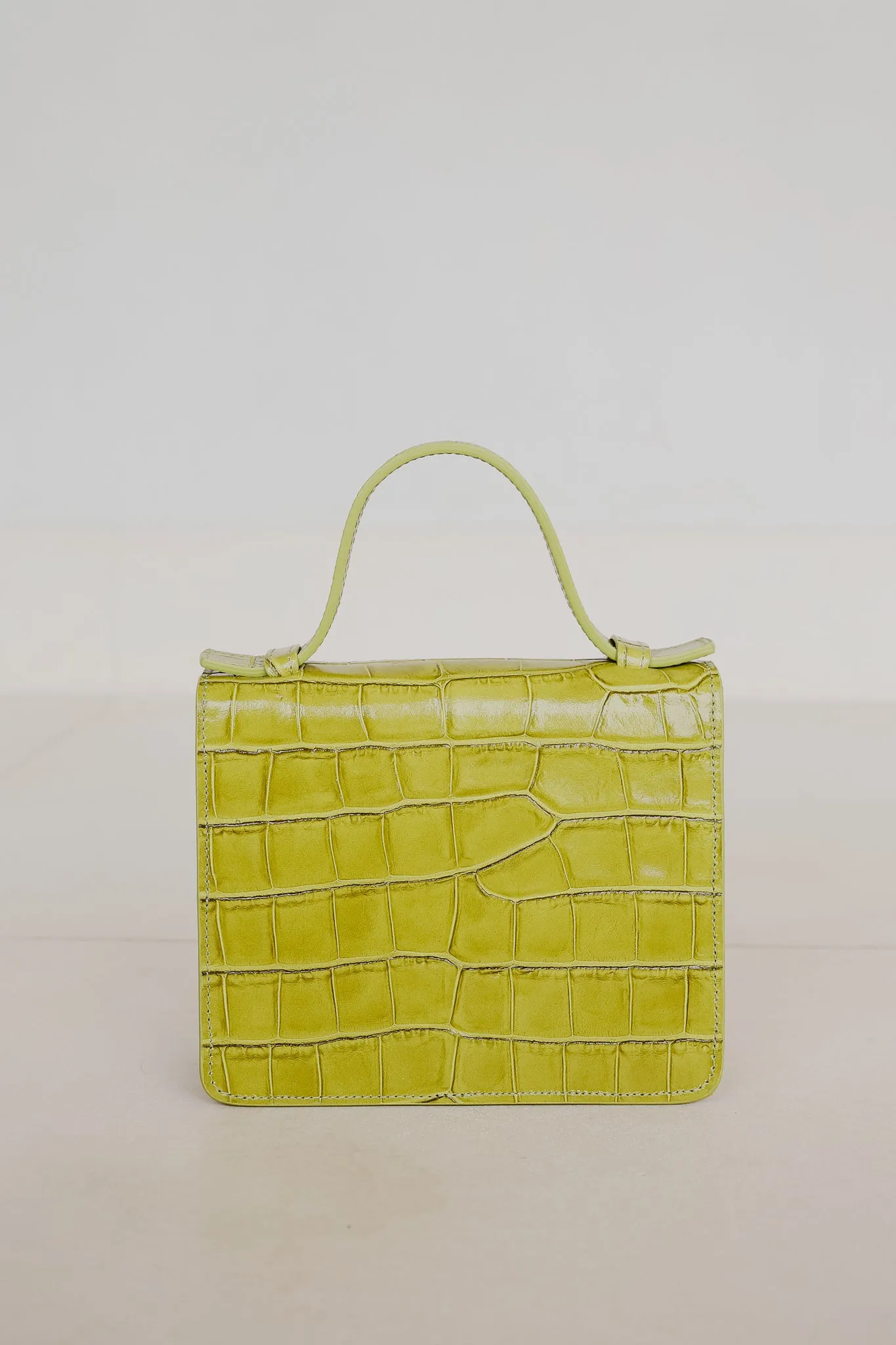 Micro Briefcase | Lime Croco