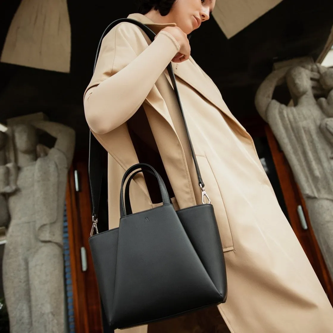 Mini Pyramid Black Bag