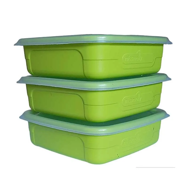 MISS MOLLY Food Saver Set Regal 400ml Avo ( 3 Pack) BPA-Free