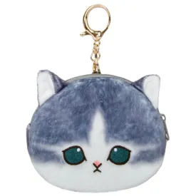 Mofusand Dark Grey Cat Coin Purse Keychain