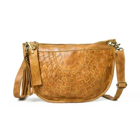 Moon Woven Leather Crossbody