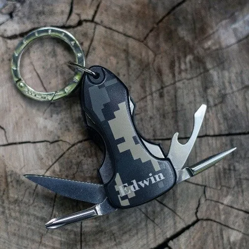 Multi Function Camo Key Chain