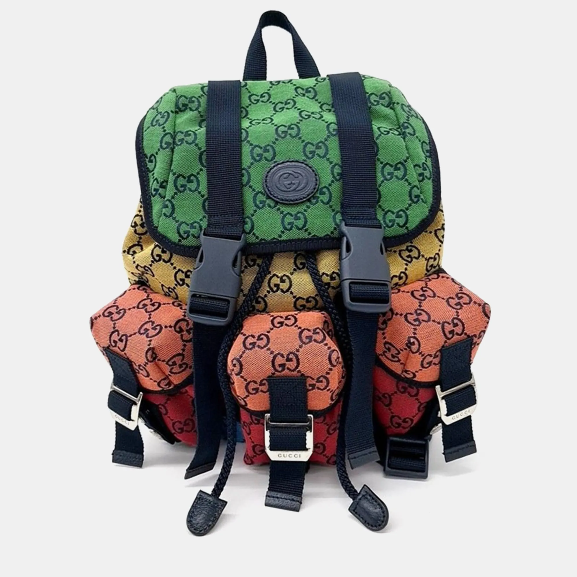 Multicolor Jacquard Canvas Backpack