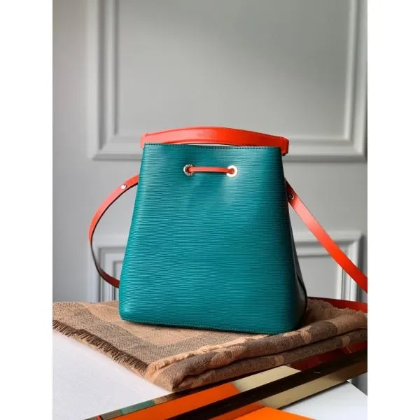 Neonoe Epi Leather Bucket Bag M55395 Blue/green 2019 Collection
