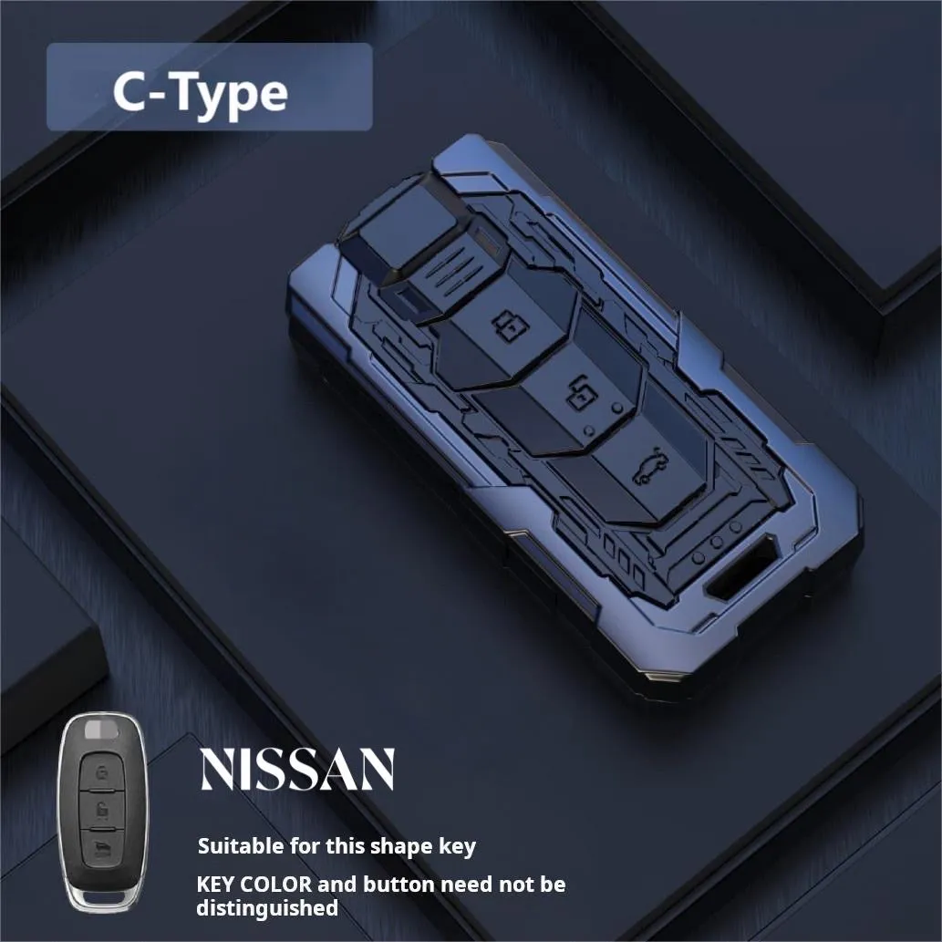 NISSAN Zinc Alloy Key Remote Cover with two keychains