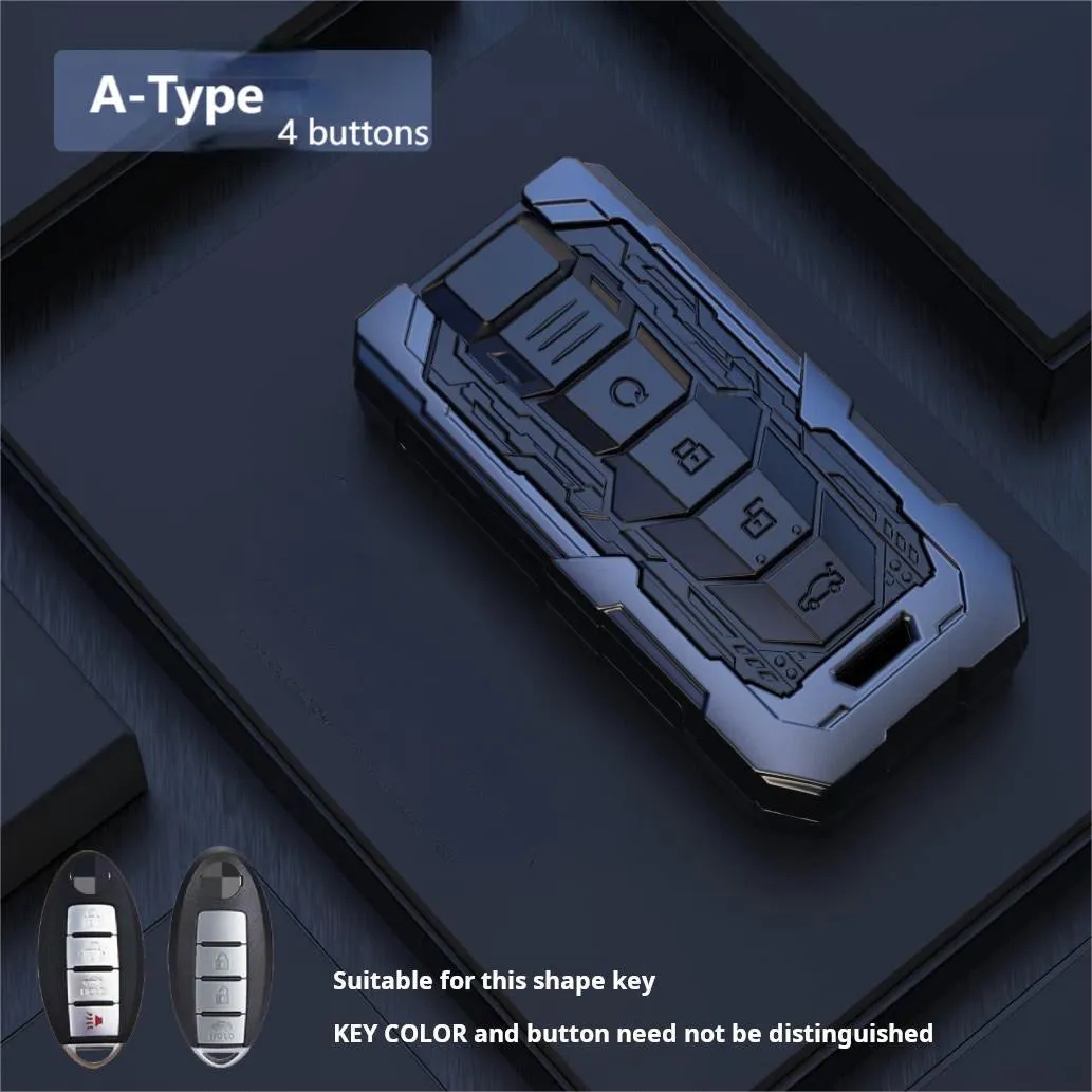 NISSAN Zinc Alloy Key Remote Cover with two keychains