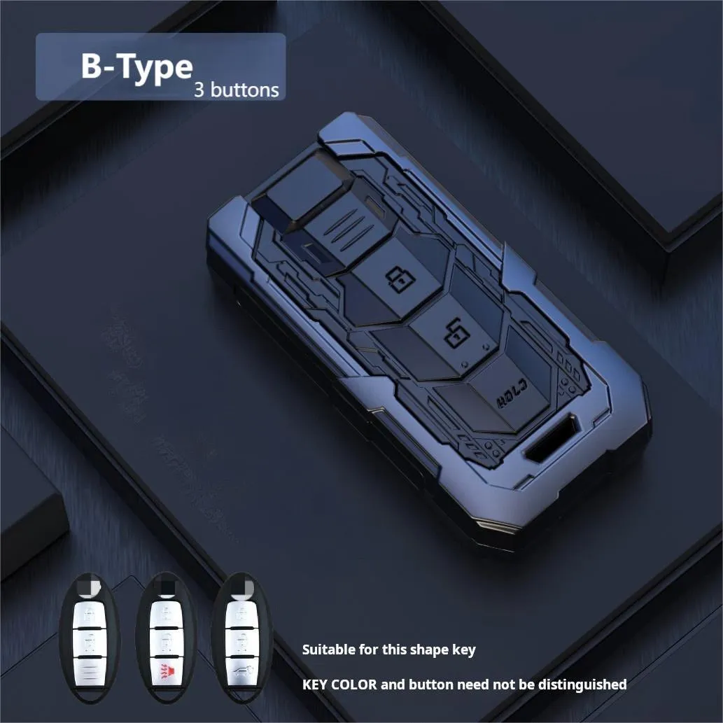 NISSAN Zinc Alloy Key Remote Cover with two keychains