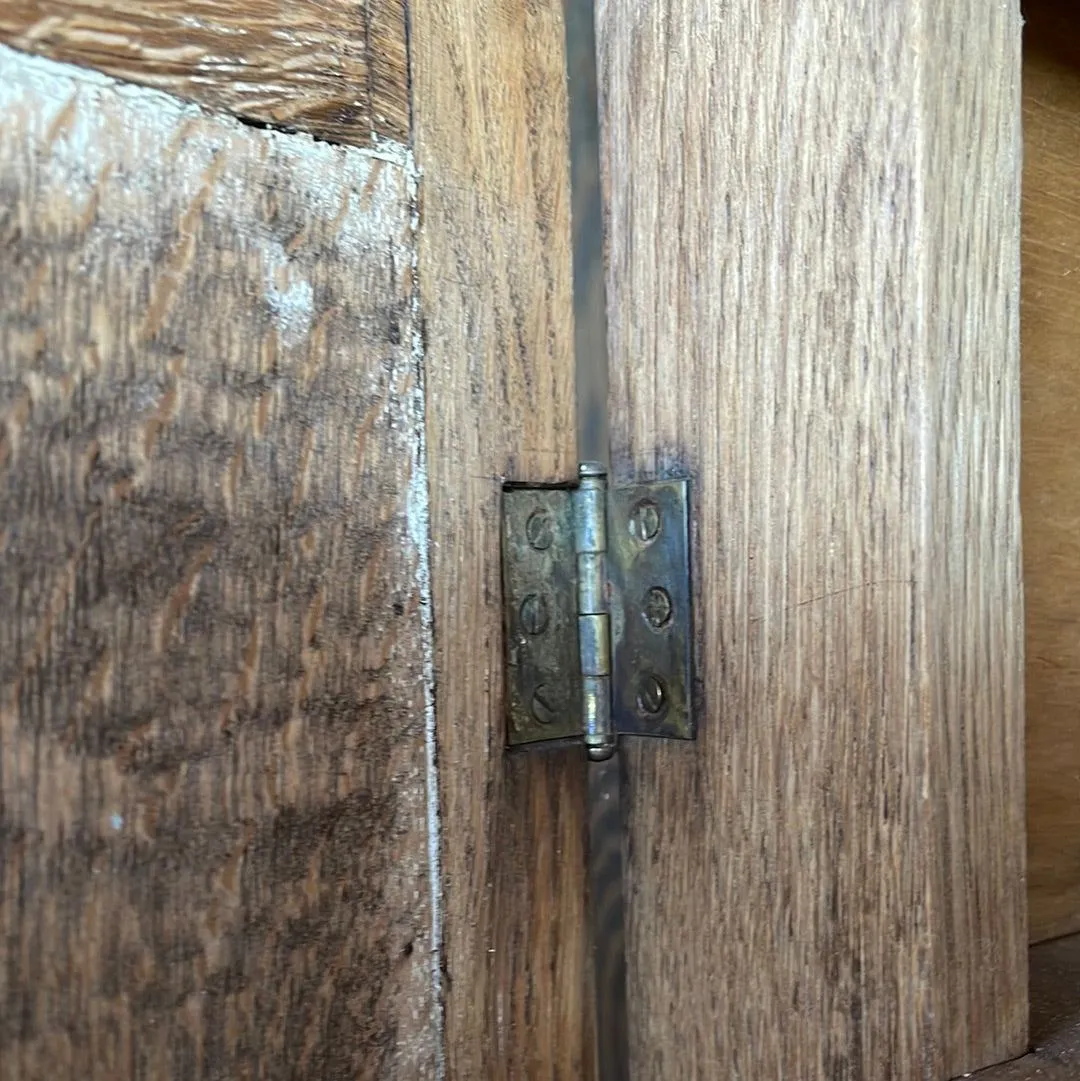 Oak Cabinet Bleached with Doors and Compartments