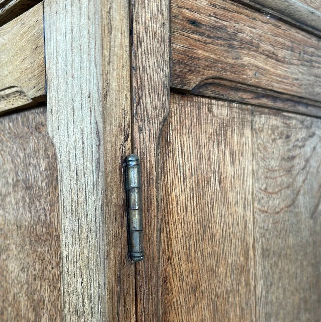 Oak Cabinet Bleached with Doors and Compartments