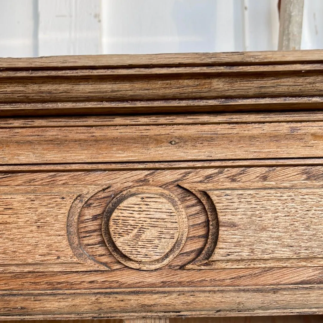 Oak Cabinet Bleached with Doors and Compartments