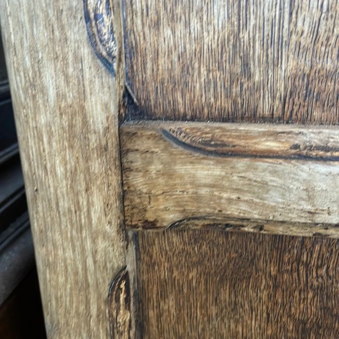 Oak Cabinet Bleached with Doors and Compartments