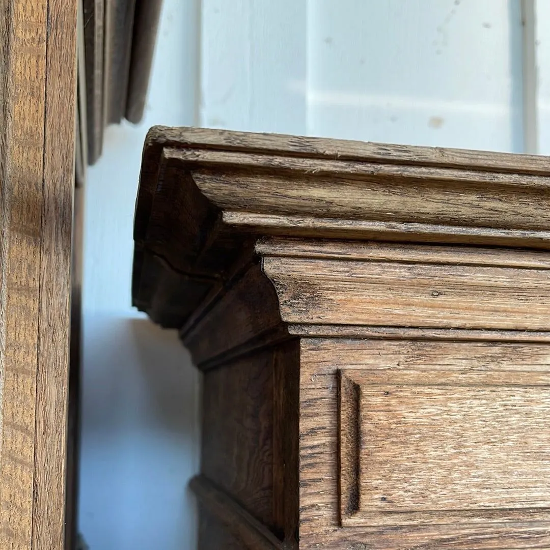 Oak Cabinet Bleached with Doors and Compartments