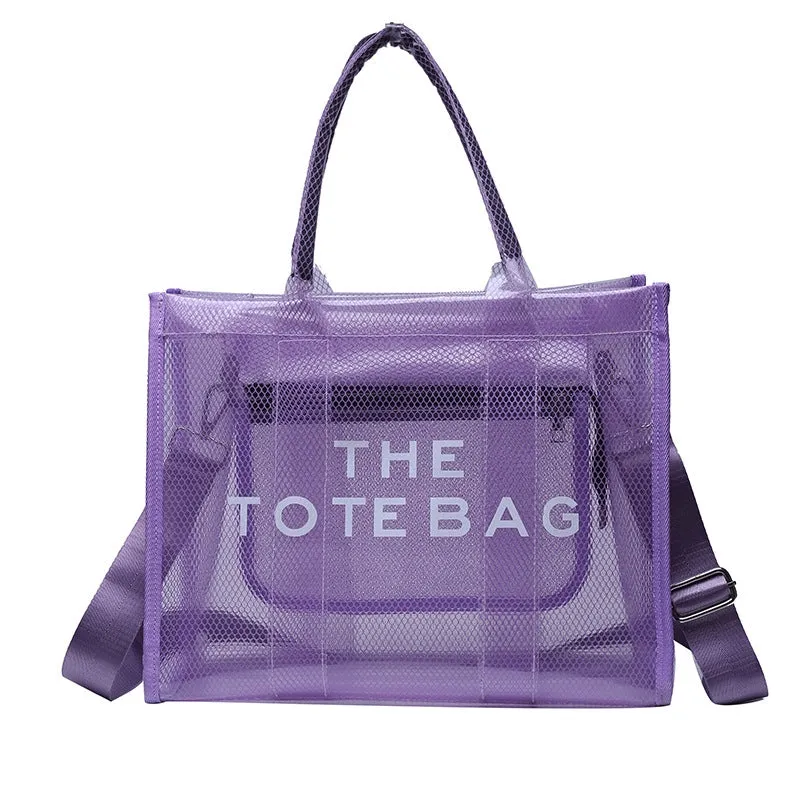 Odessa | Clear Tote Bag - Large Transparent Handbag with Removable Wide Strap