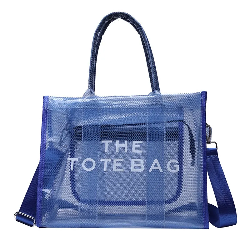 Odessa | Clear Tote Bag - Large Transparent Handbag with Removable Wide Strap