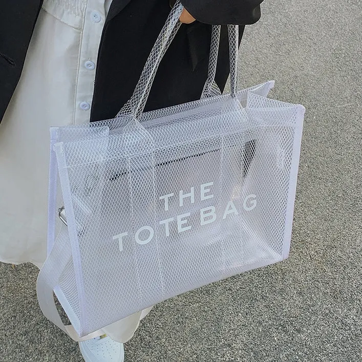 Odessa | Clear Tote Bag - Large Transparent Handbag with Removable Wide Strap