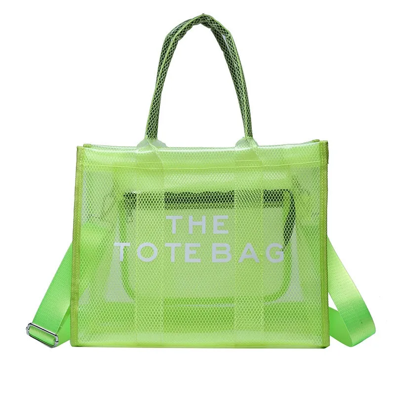 Odessa | Clear Tote Bag - Large Transparent Handbag with Removable Wide Strap