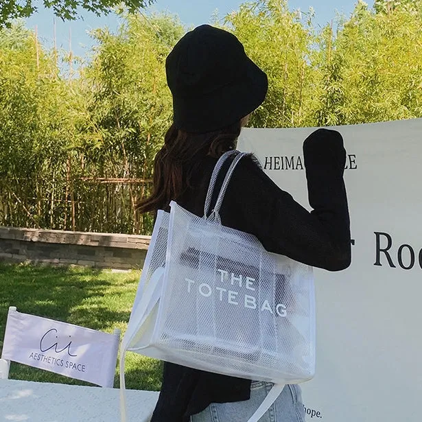 Odessa | Clear Tote Bag - Large Transparent Handbag with Removable Wide Strap