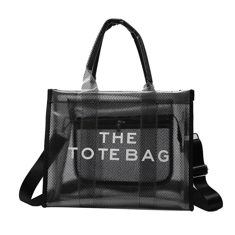 Odessa | Clear Tote Bag - Large Transparent Handbag with Removable Wide Strap