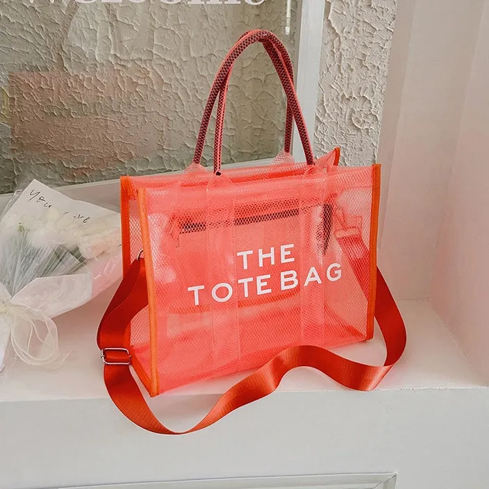 Odessa | Clear Tote Bag - Large Transparent Handbag with Removable Wide Strap