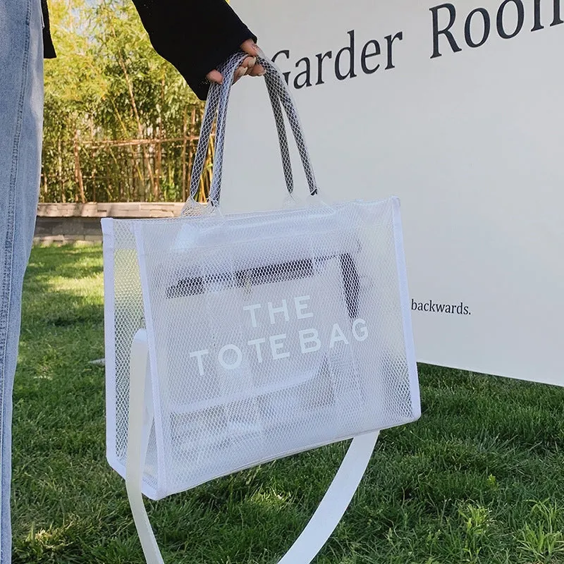 Odessa | Clear Tote Bag - Large Transparent Handbag with Removable Wide Strap