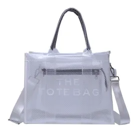 Odessa | Clear Tote Bag - Large Transparent Handbag with Removable Wide Strap