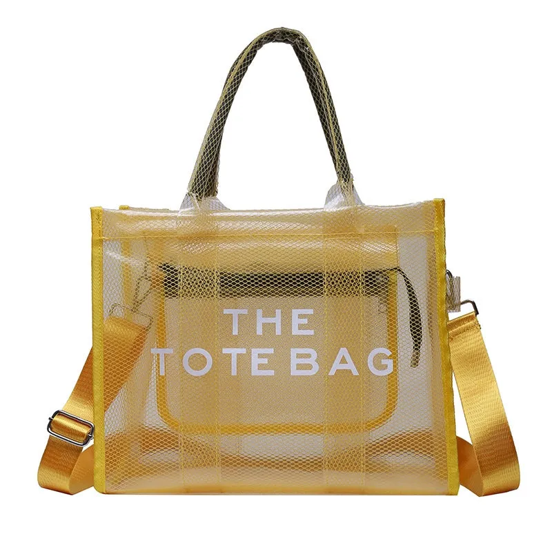 Odessa | Clear Tote Bag - Large Transparent Handbag with Removable Wide Strap