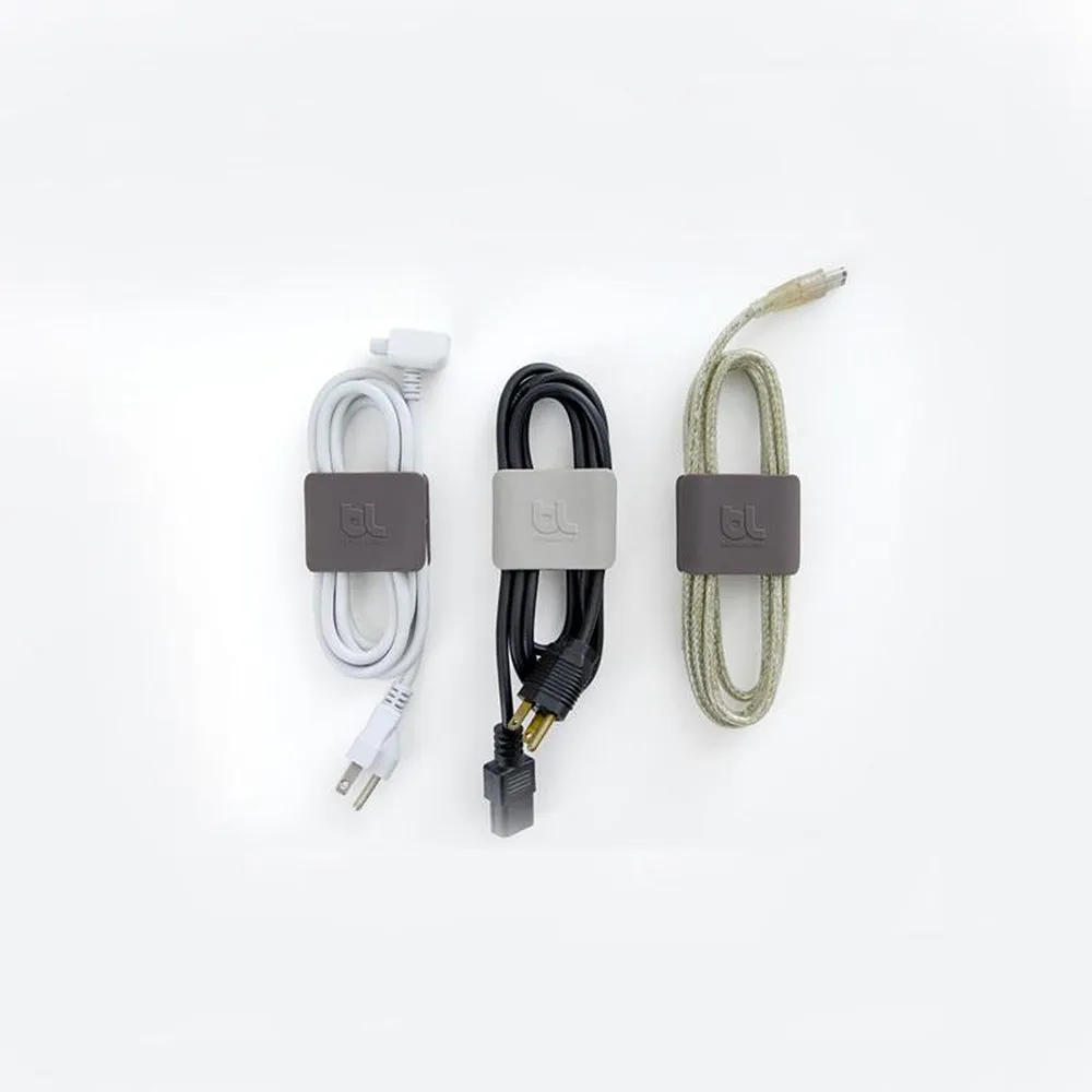 [OPEN BOX] BLUELOUNGE Cable Clip Large - 1 Pack - Light Grey  and  Dark Grey